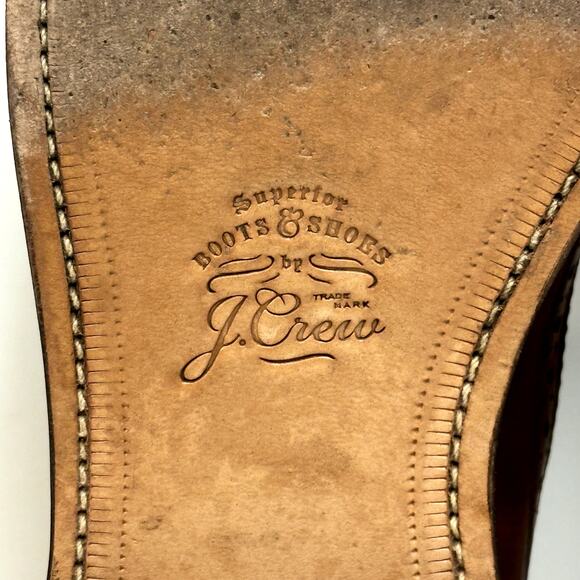 VGUC J. Crew x Grant Stone Ludlow Wing Tip Longwing Derby Brogue Bench Made 10.5 main image 10